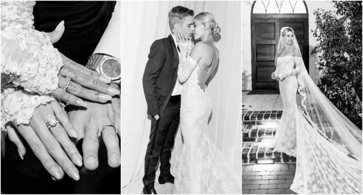 Hailey Baldwin y Justin Bieber en su boda 