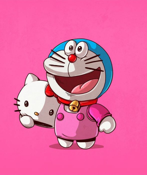 Ilustración de Alex Solis, proyecto Icons Unsmasked, Doraemon