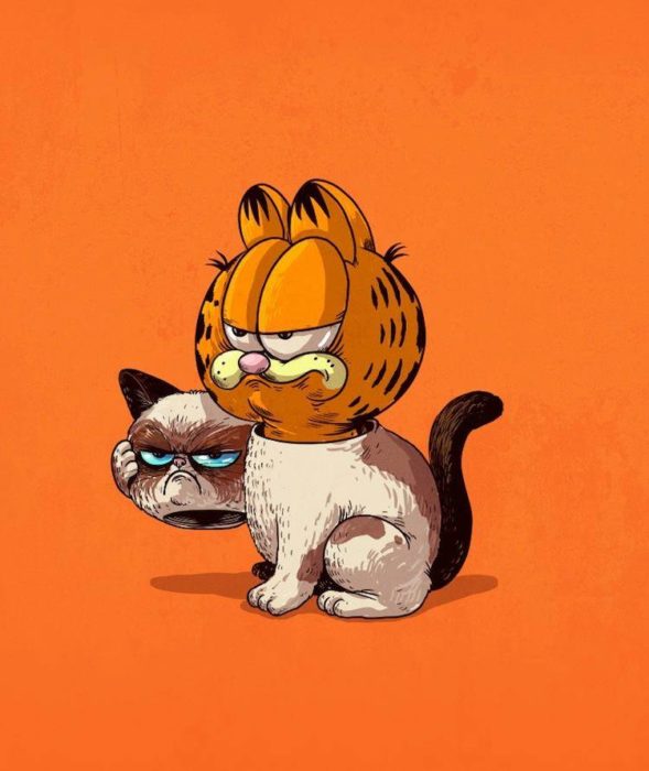 Ilustración de Alex Solis, proyecto Icons Unsmasked, Garfield