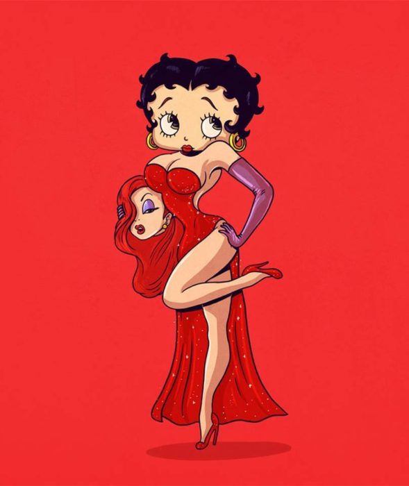 Ilustración de Alex Solis, proyecto Icons Unsmasked, Betty Boop 