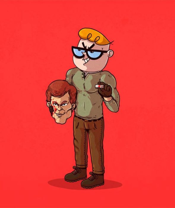 Ilustración de Alex Solis, proyecto Icons Unsmasked, Dexter 