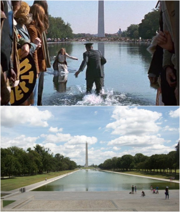 Piscina reflectante del monumento a Lincoln locación de la película Forest Gump 