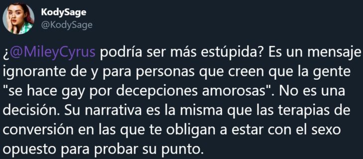 Miley Cyrus enfurece a Internet al decir que las mujeres solo necesitan a un hombre