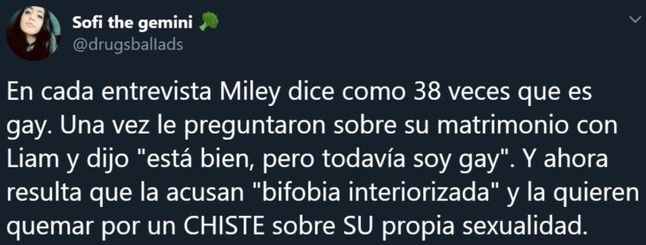 Miley Cyrus enfurece a Internet al decir que las mujeres solo necesitan a un hombre