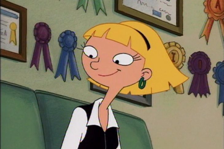 Olga Pataki sonriendo, caricatura Hey Arnold!