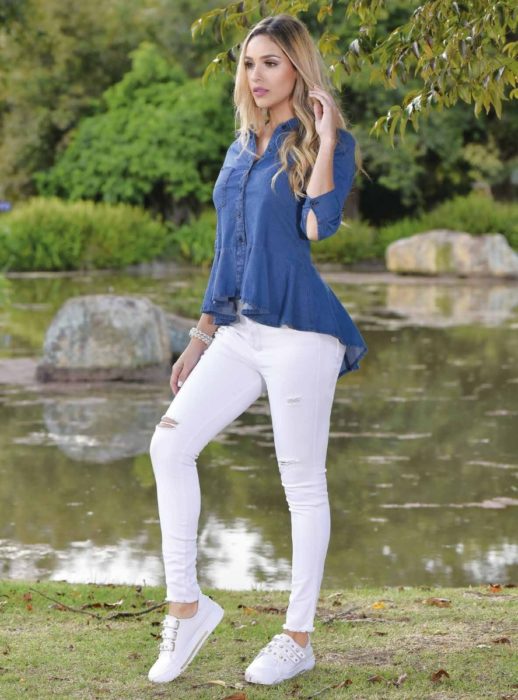 Outfit blusa azul