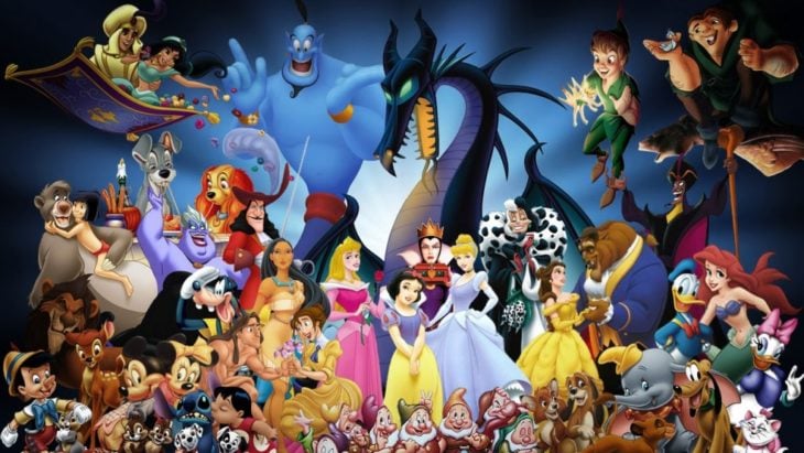 Personajes Disney reunidos en una ilustración