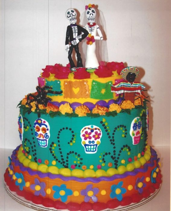 Pastel boda día de muertos