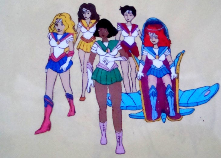 Versión americana de Sailor Moon; Sailors Mercurio, Venus, Marte, Júpiter y Serena