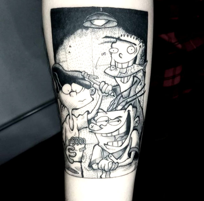 Tatuajes de caricaturas de Cartoon Network; Ed, Edd y Eddy