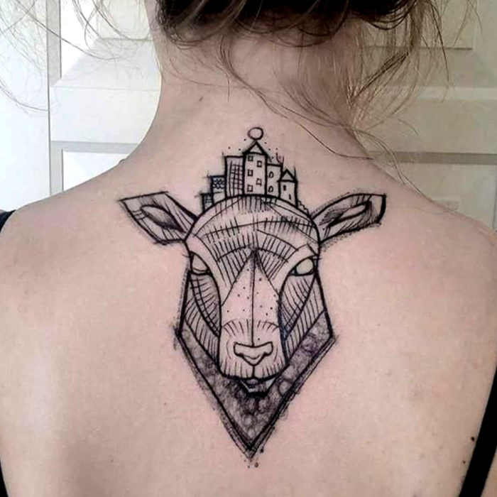 Tatuajes de caricaturas de Cartoon Network; Sheep en la gran ciudad