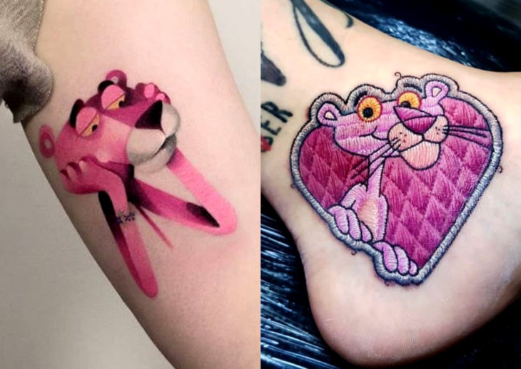 Tatuajes de caricaturas de Cartoon Network; la pantera rosa