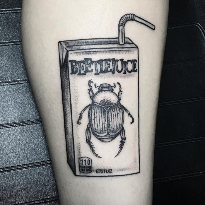 Tatuajes de caricaturas de Cartoon Network; Beetlejuice