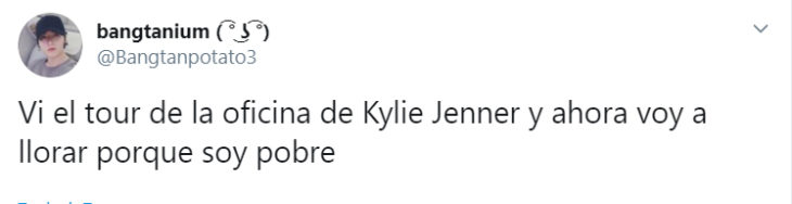 Comentarios en twitter sobre el tour de la oficina de kylie Jenner 