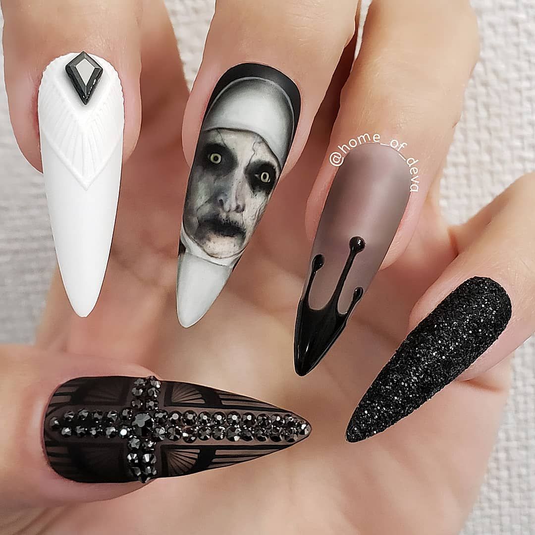 Detalle 38+ imagen diseños de uñas acrilicas para halloween