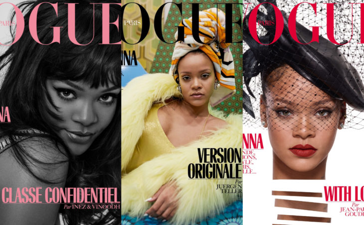 Rihanna en la portada de la revista de moda Vogue Paris de diciembre del 2017