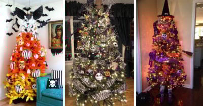 14 Árboles de Halloween para que Jack Skellington te lleve regalos