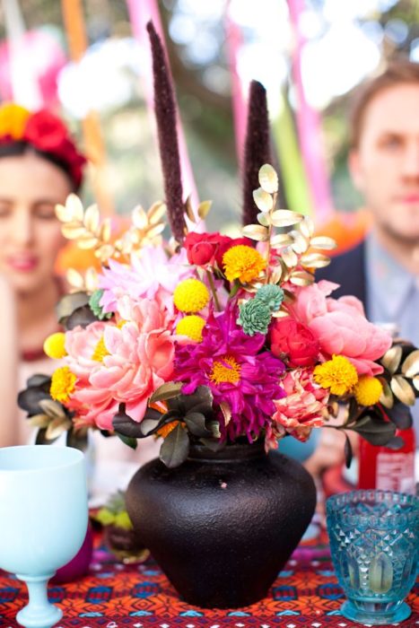 centro de mesa boda día de muertos