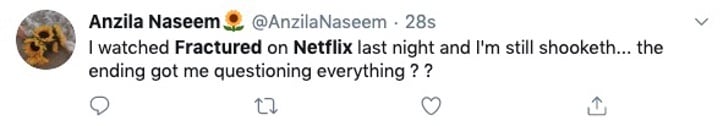 Comentarios en Twitter sobre la nueva película de Netflix Fractured 