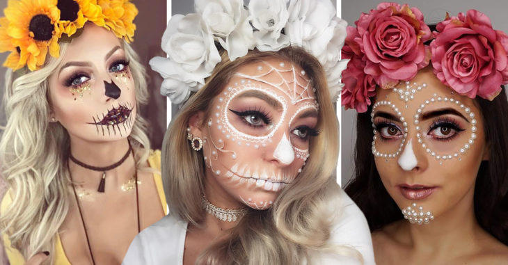 Modernos maquillajes de Catrina para celebrar Día de Muertos de catrina rosita Modernos maquillajes de Catrina para celebrar Día de Muertos