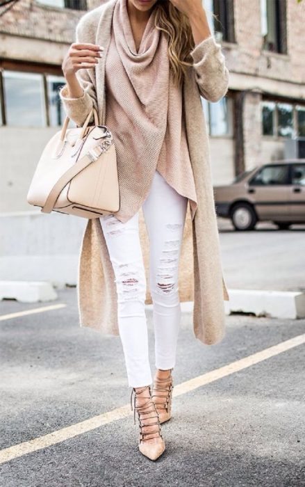 outfit en color nude