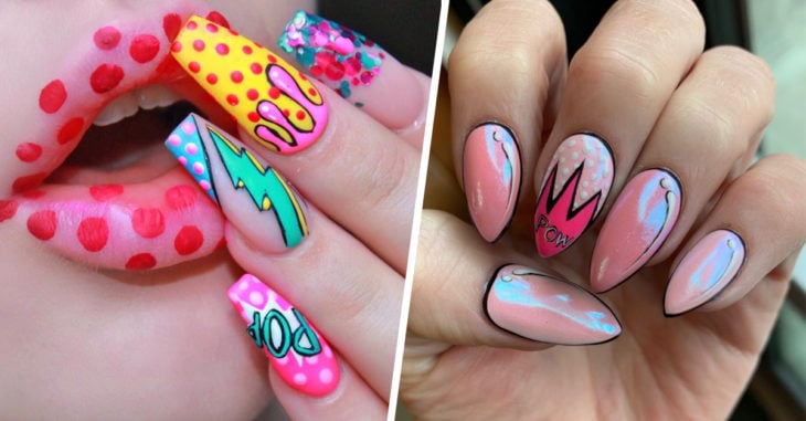 15 Diseños de uñas pop art que te harán sentir como si trajeras arte en las manos