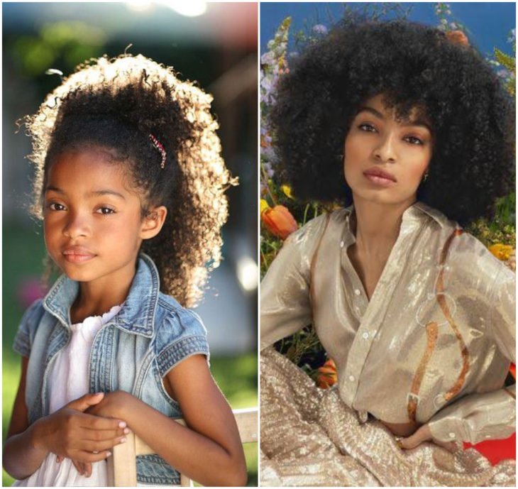 Yara Shahidi 10 años antes y después