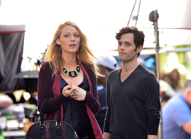 Penn Badgley y Blake Lively en Gossip Girl como Serena y Dan