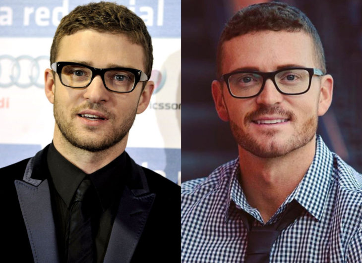 Famosos y sus doppelgängers; Justin Timberlake