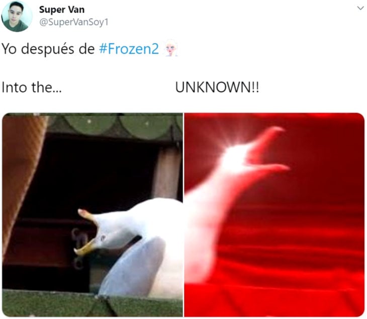 La canción de Into the Unknown de Frozen 2 es la nueva Let it go; meme de gaviota gritando