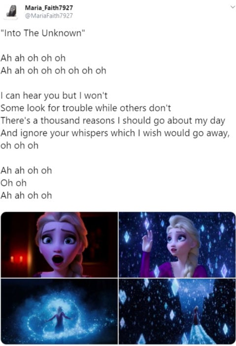 La canción de Into the Unknown de Frozen 2 es la nueva Let it go; Elsa