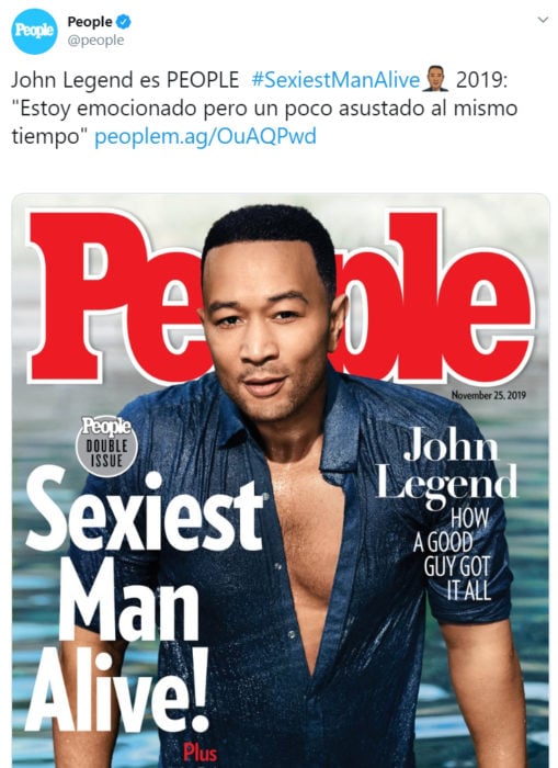 Anuncio de la revista Pople sobre el hombre sexi 2019