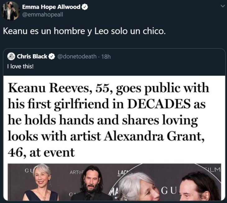 Keanu Reeves y su nueva novia, la ilustradora Alexandra Grant