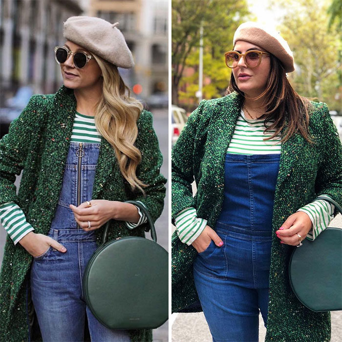  Katie Sturino replicando el outfit de Blair Eadie