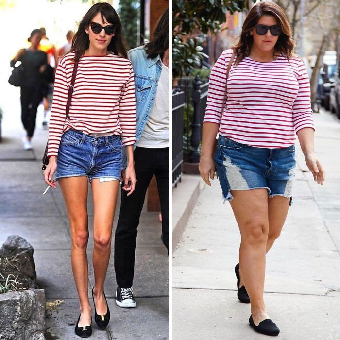  Katie Sturino replicando el outfit de Alexa Chung