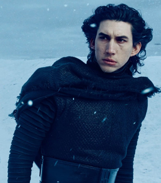 Actor Adam Driver como Kylo Ren de Star Wars