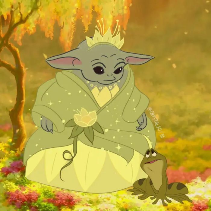 Bbé Yoda como Tiana, Disney