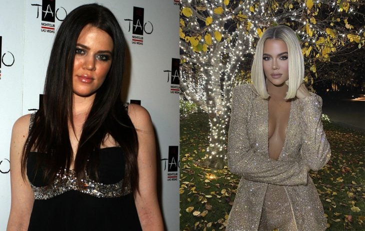 Comparación de Khloé Kardashian en el primer episodio de la serie vs actualmente 