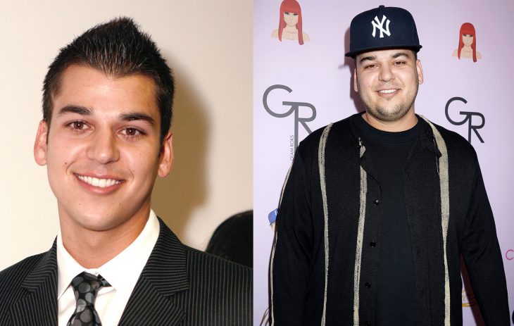 Comparación de Rob Kardashian primer episodio de la serie vs actualmente 