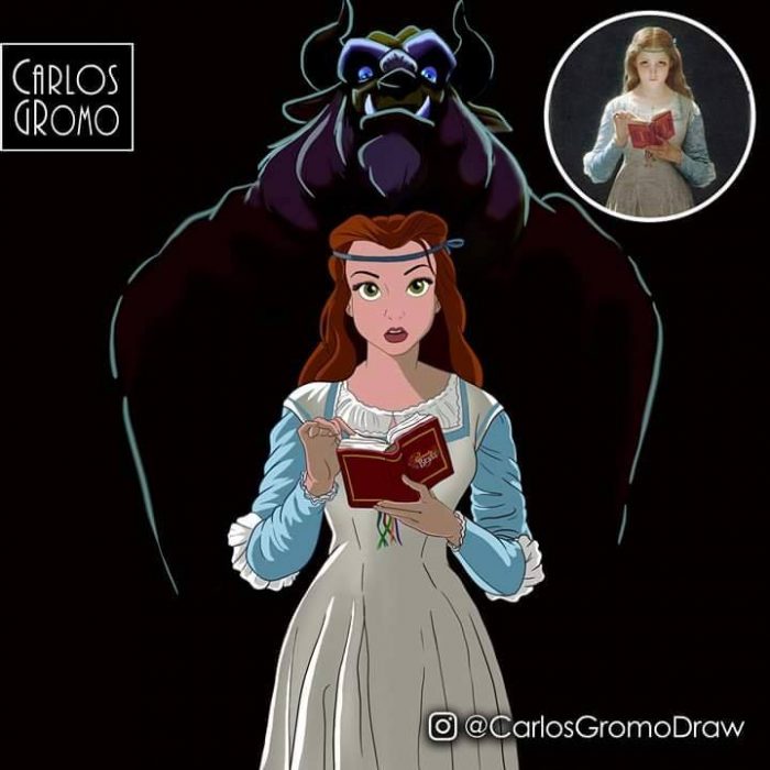 Dibujos de Carlos Gromo, Disney, La Bella y la bestia