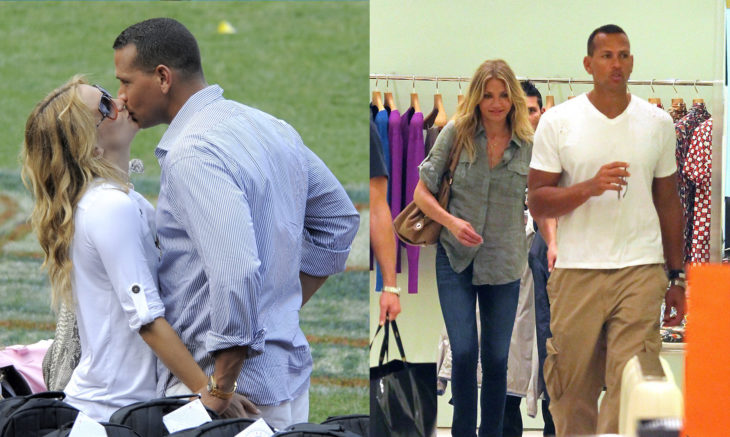 Kate hudson besando a Alex Rodriguez. Cameron Diaz y Alex rodriguez caminando juntos tomados de las manos