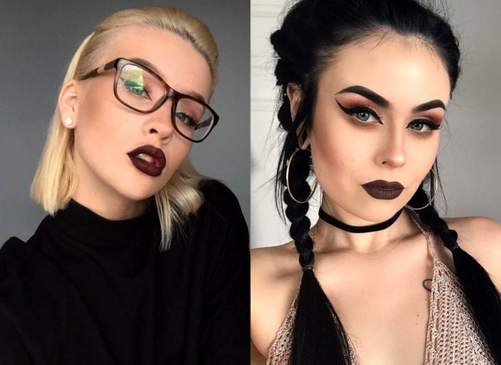 Maquillaje que será tendencia en 2020 según Pinterest; labios góticos