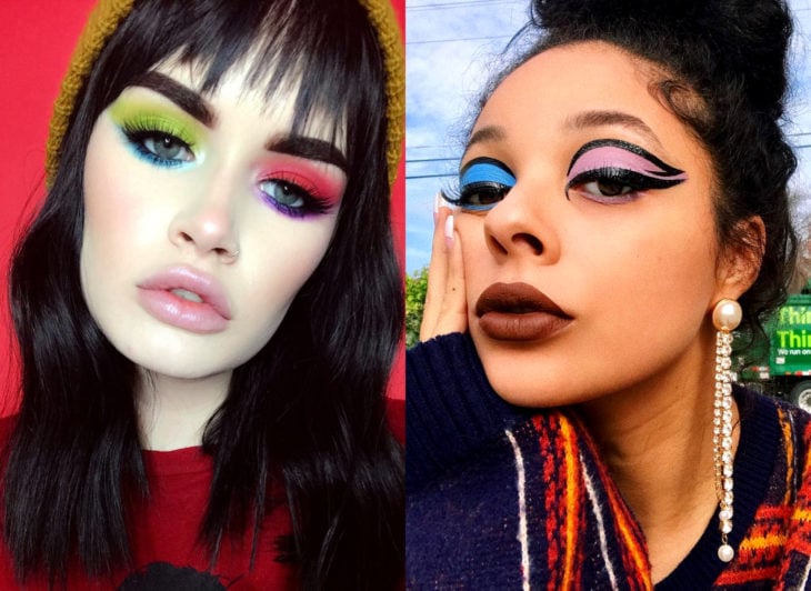 Maquillaje que será tendencia en 2020 según Pinterest; ojos pintados de diferentes colores