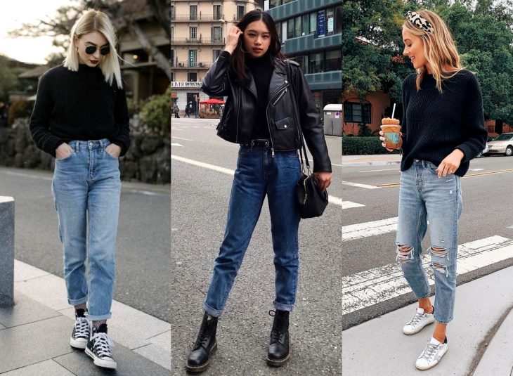 Tipos de pantalones para mujer; mom jeans