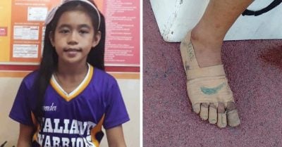 Pequeña improvisa un par de tenis con cinta adhesiva y plumones; ¡ganó 3 medallas!