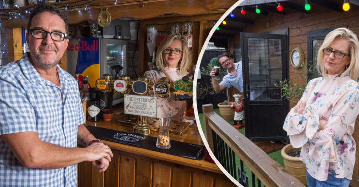 ¡Mujer alfa! Construye un bar en el jardín de su casa para su esposo