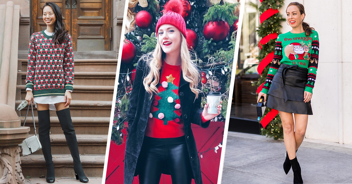 15 Outfits que puedas usar ridículo suéter navideño