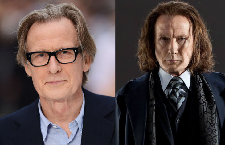 Bill Nighy interpretando su papel en Harry Potter 