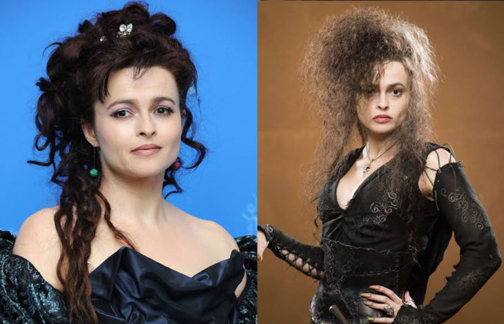 Helena Bonham Carter en su papel de bellatrix Lestrange 