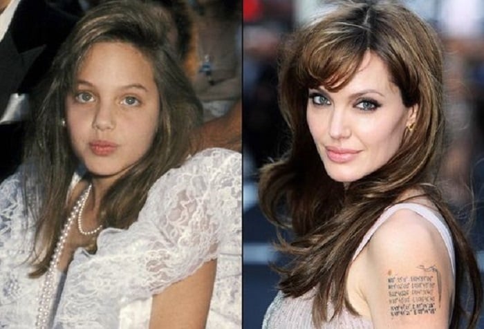 Angelina Jolie antes y después